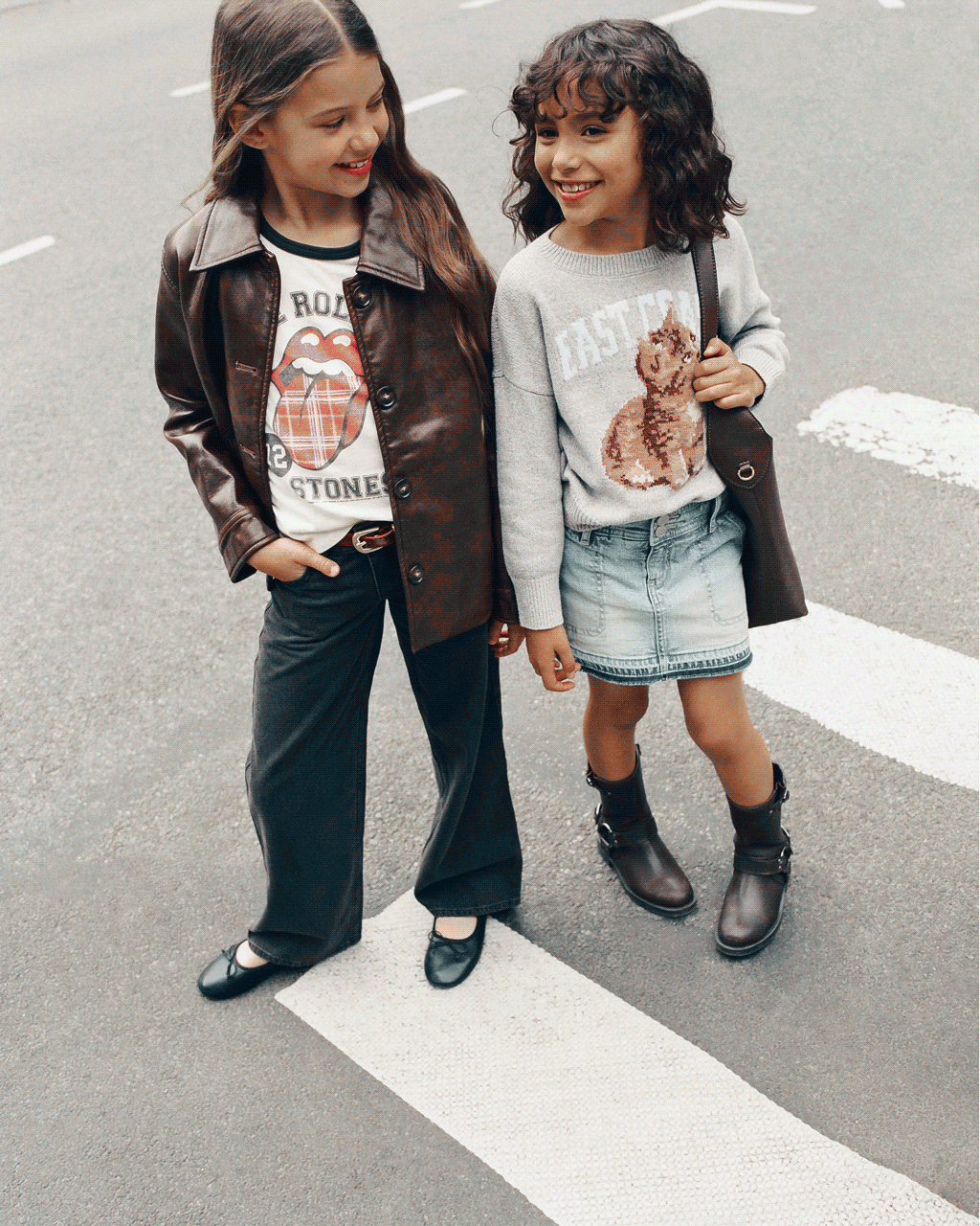Images of children modeling Abercrombie & Fitch Kids' Fall '2026 collection, capture by Heather Hazzan.